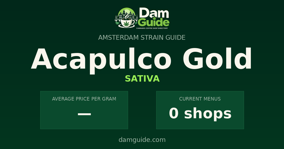 Acapulco Gold: average price and number of shops