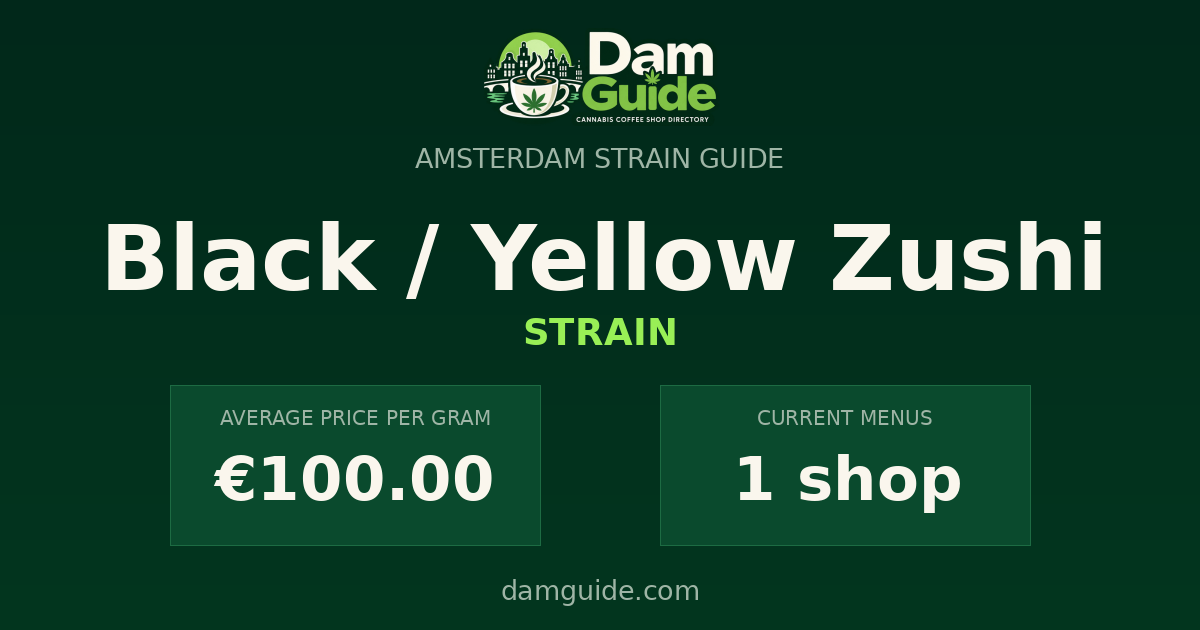 Black / Yellow Zushi: average price and number of shops