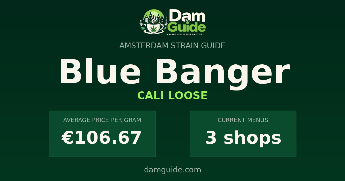Blue Banger: average price and number of shops