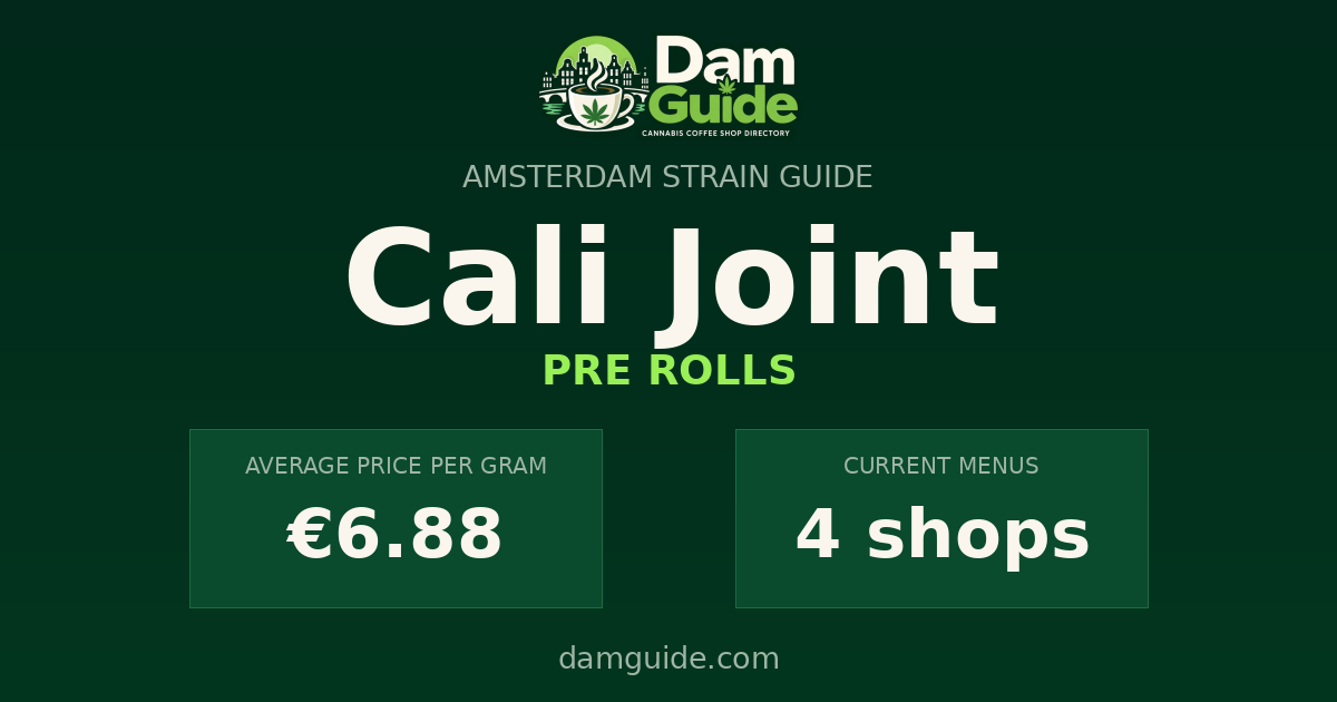 Cali Joint: average price and number of shops