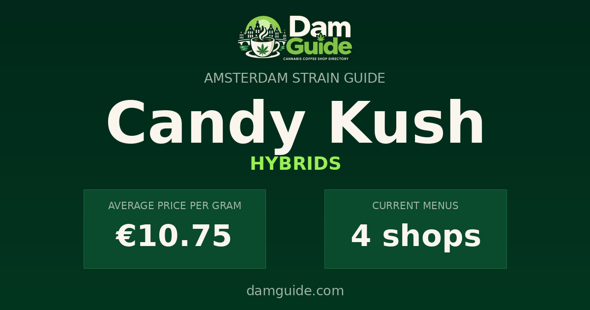 Candy Kush: average price and number of shops