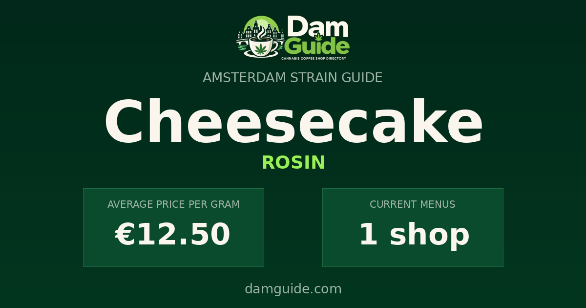 Cheesecake: average price and number of shops