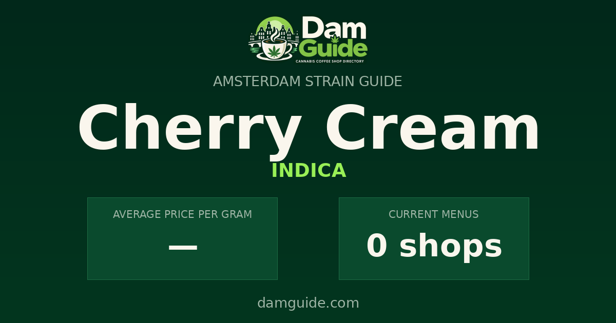 Cherry Cream: average price and number of shops