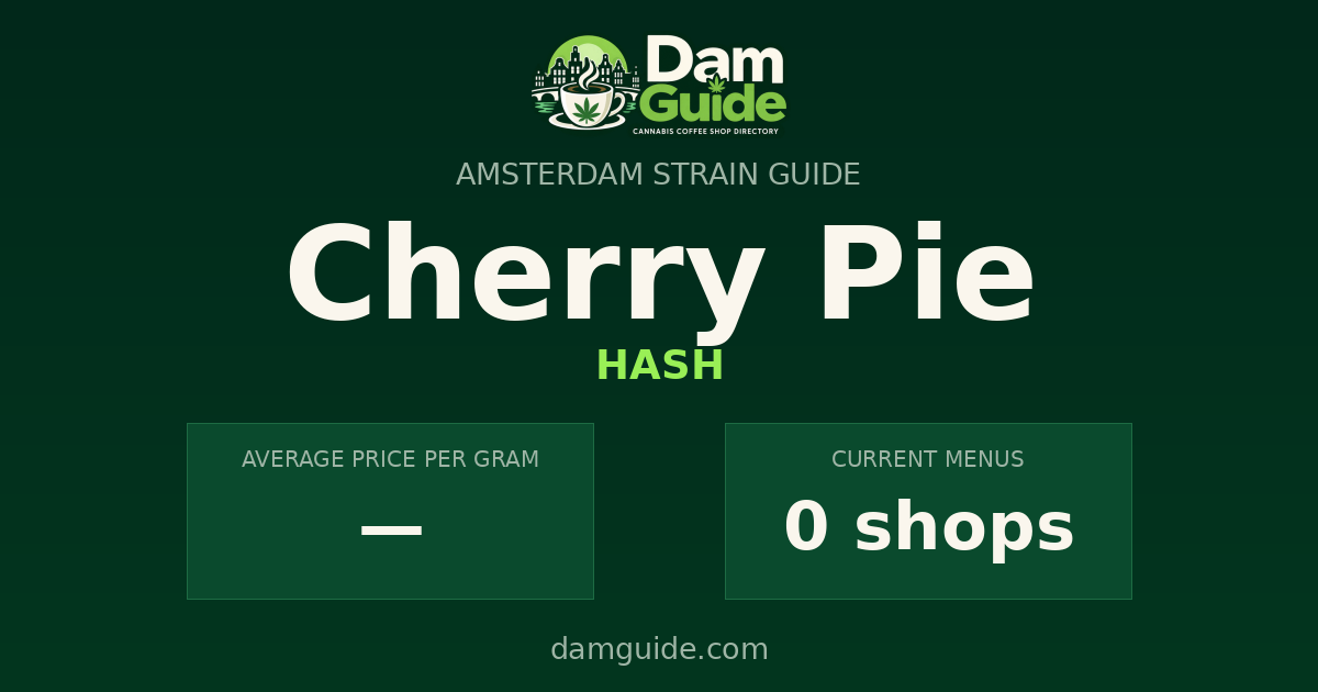 Cherry Pie: average price and number of shops