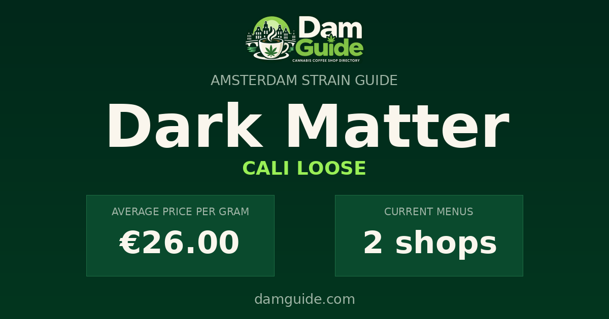 Dark Matter: average price and number of shops
