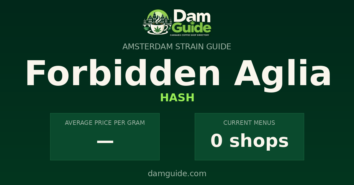Forbidden Aglia: average price and number of shops