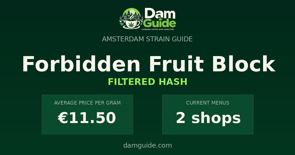 Forbidden Fruit Block: average price and number of shops