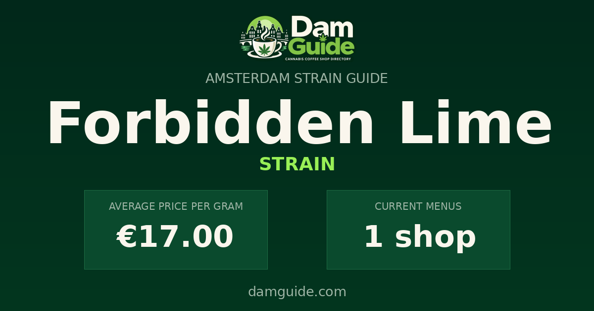 Forbidden Lime: average price and number of shops
