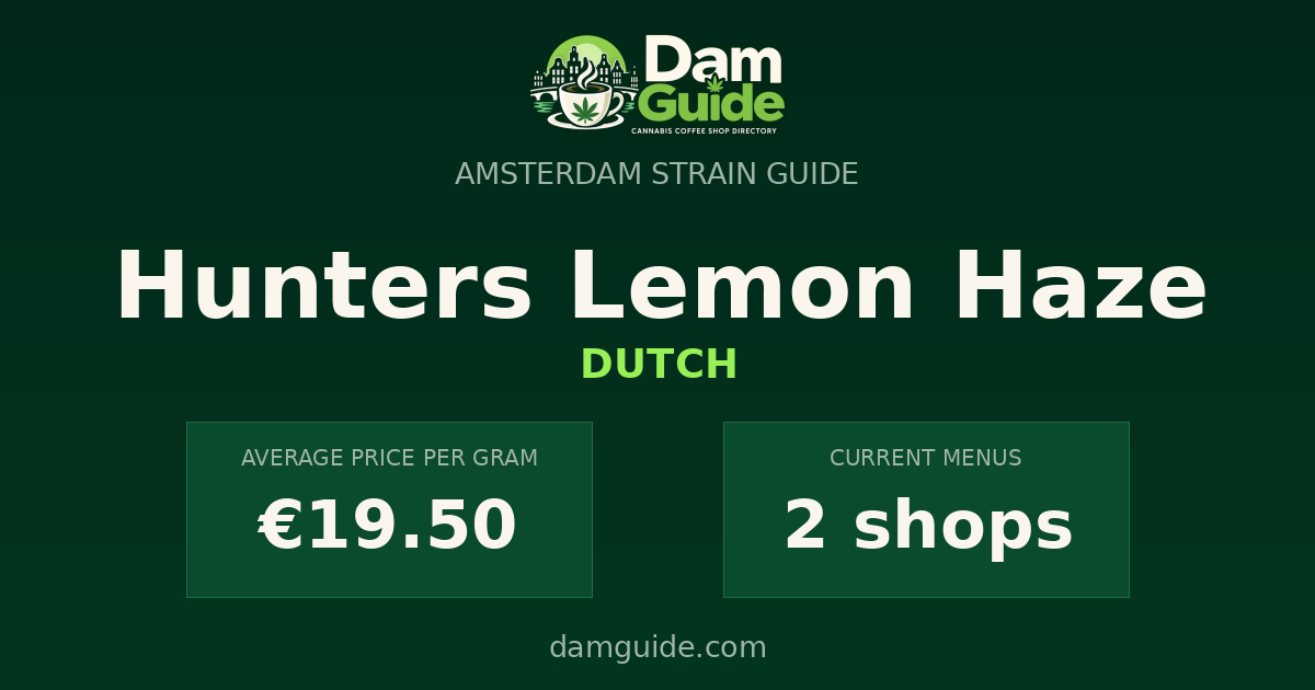 Hunters Lemon Haze: average price and number of shops