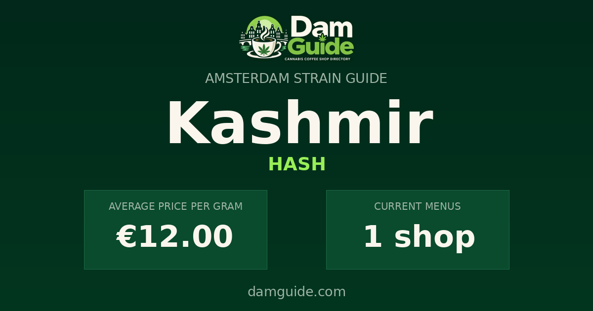 Kashmir: average price and number of shops
