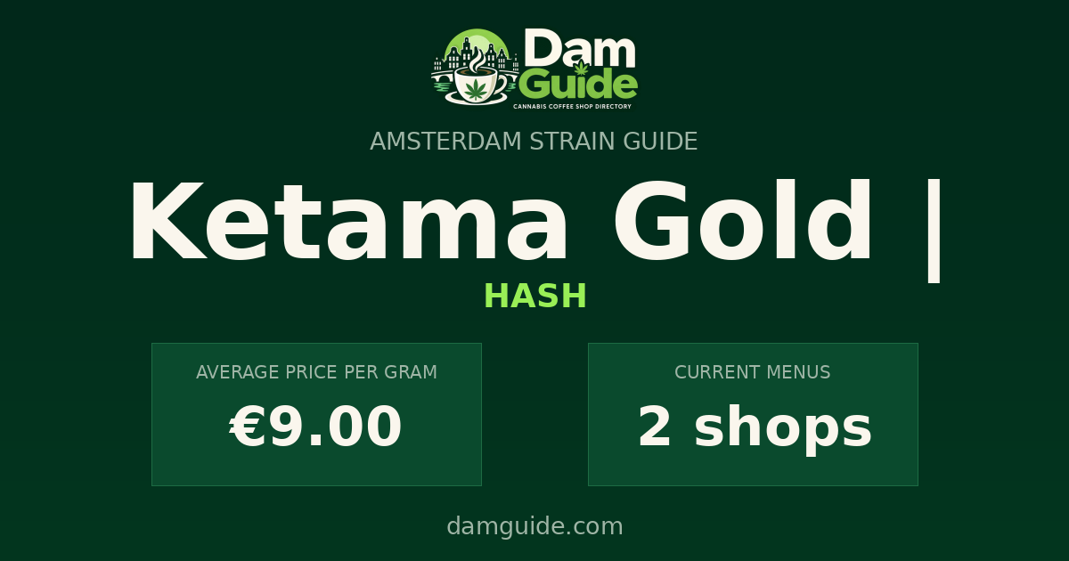 Ketama Gold |: average price and number of shops