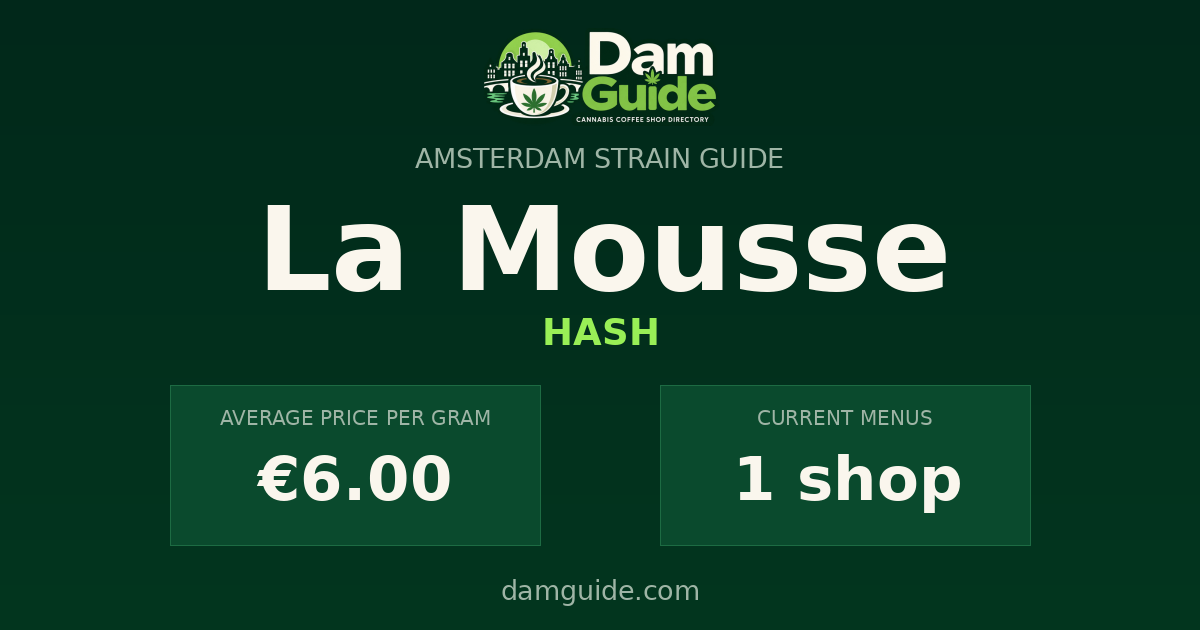 La Mousse: average price and number of shops