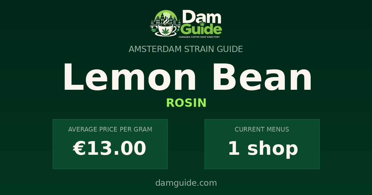 Lemon Bean: average price and number of shops