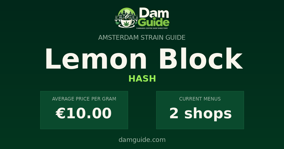 Lemon Block: average price and number of shops