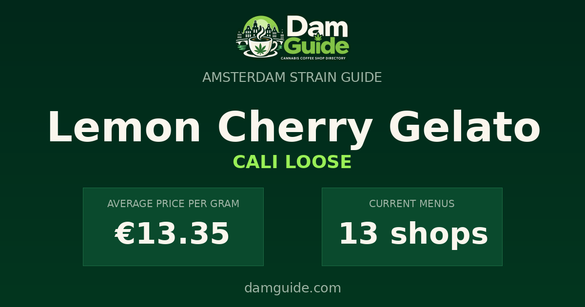 Lemon Cherry Gelato: average price and number of shops