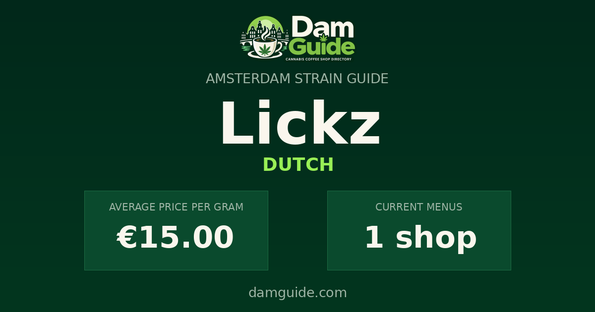 Lickz: average price and number of shops
