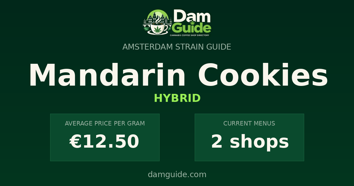 Mandarin Cookies: average price and number of shops