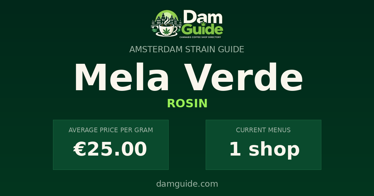 Mela Verde: average price and number of shops
