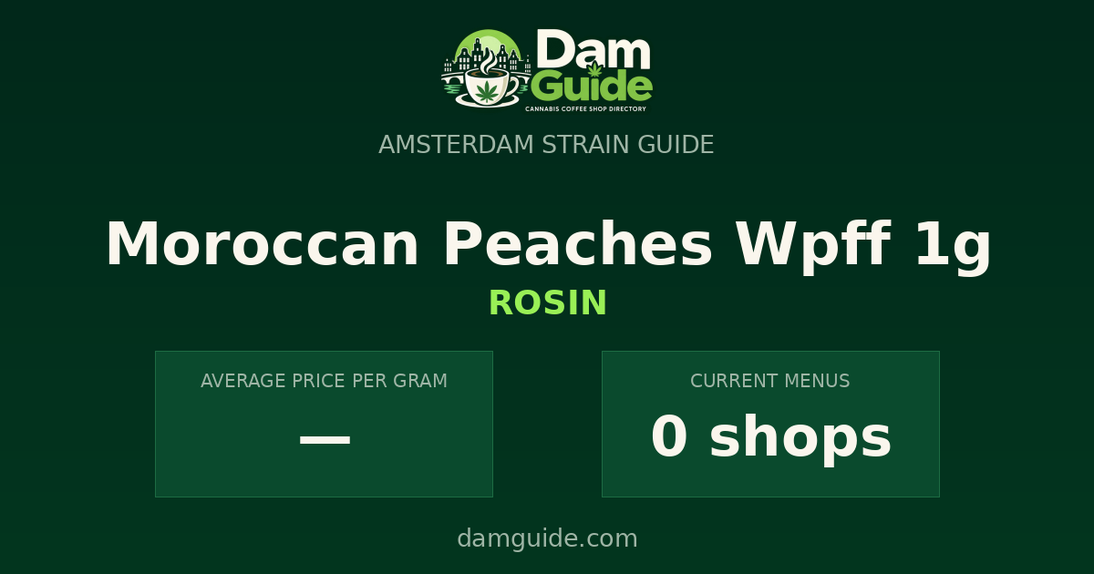 Moroccan Peaches Wpff 1g: average price and number of shops