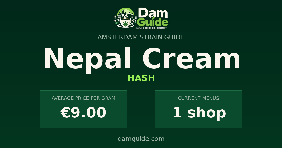 Nepal Cream: average price and number of shops