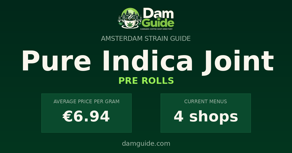 Pure Indica Joint: average price and number of shops