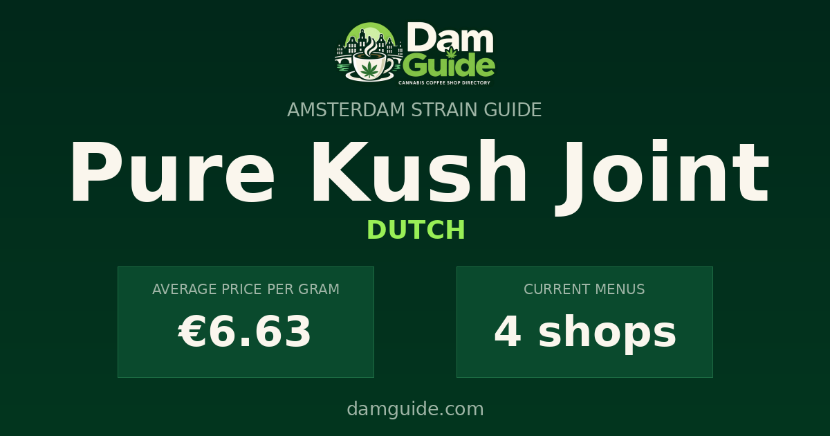 Pure Kush Joint: average price and number of shops