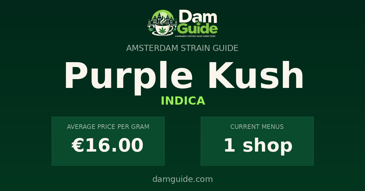 Purple Kush: average price and number of shops
