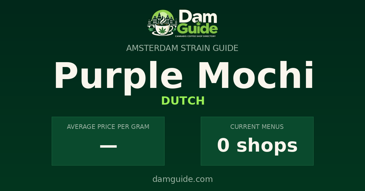 Purple Mochi: average price and number of shops