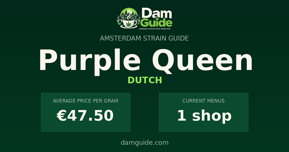 Purple Queen: average price and number of shops