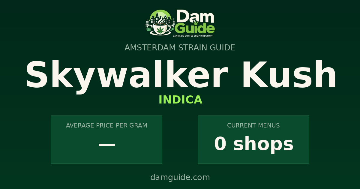 Skywalker Kush: average price and number of shops