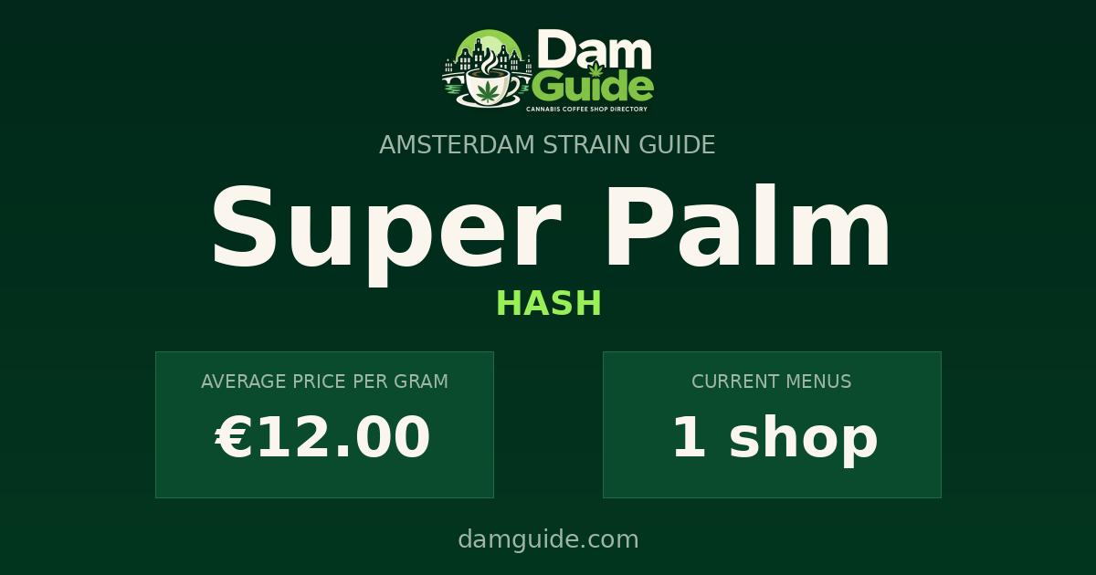 Super Palm: average price and number of shops