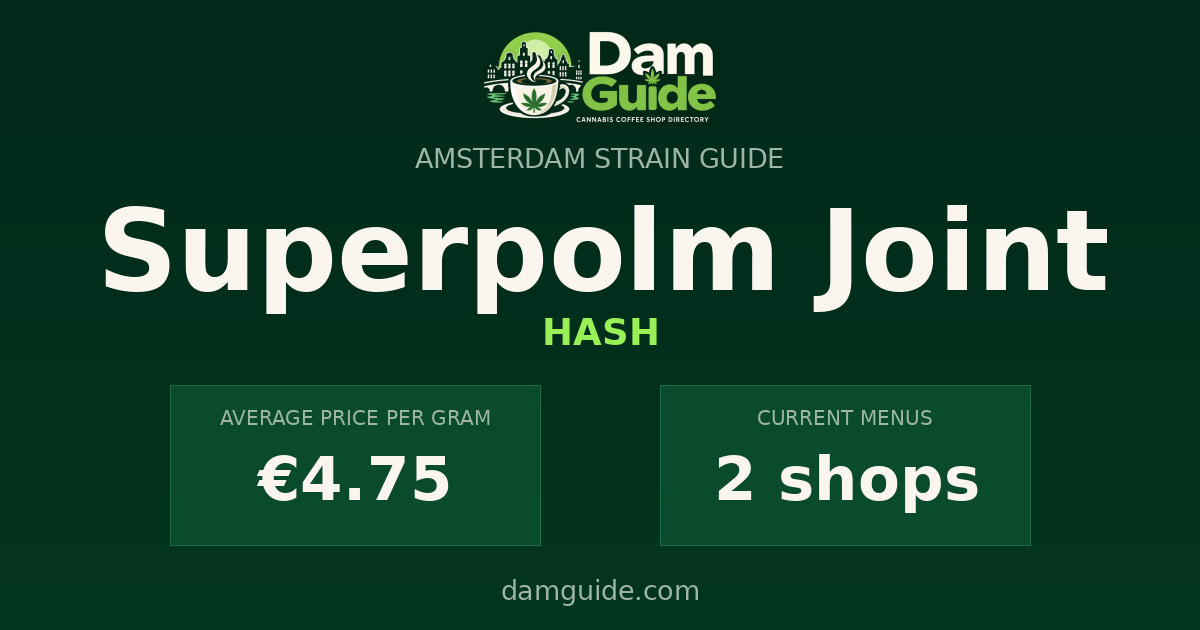Superpolm Joint: average price and number of shops