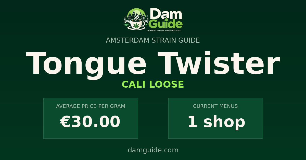 Tongue Twister: average price and number of shops