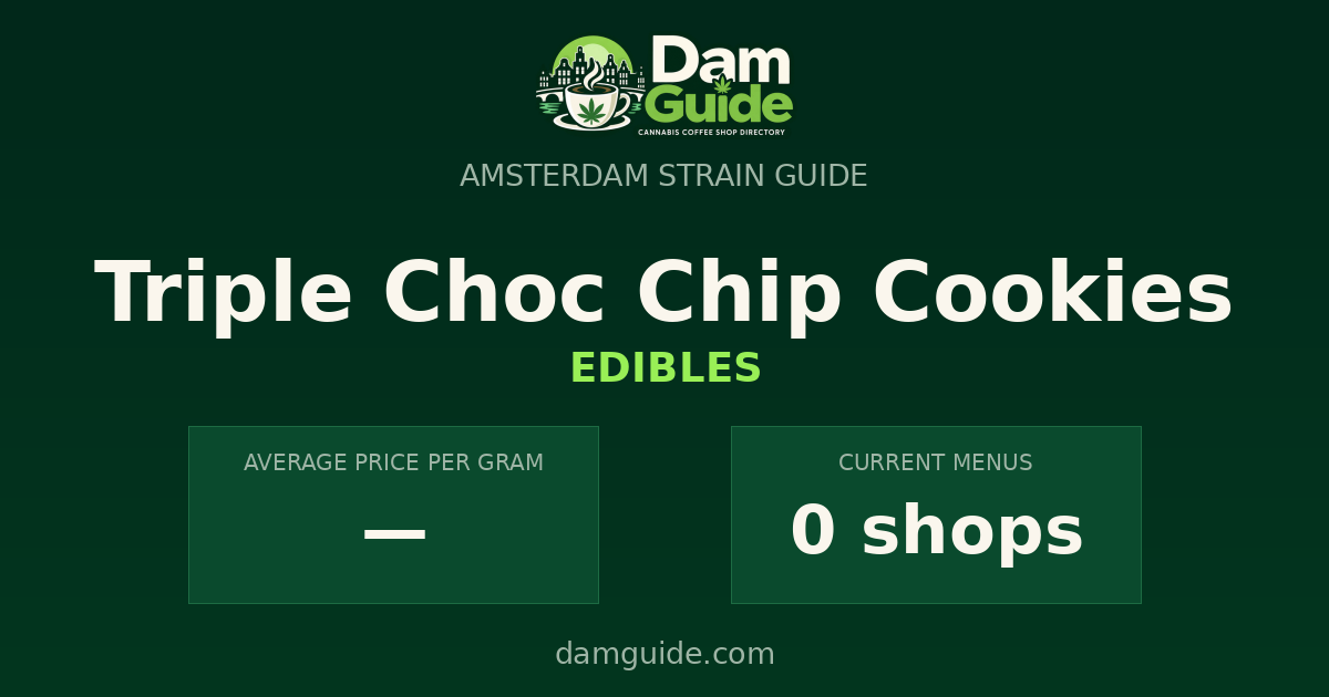 Triple Choc Chip Cookies: average price and number of shops