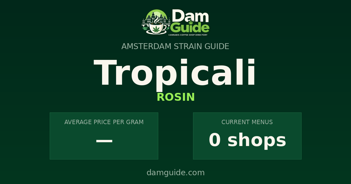 Tropicali: average price and number of shops