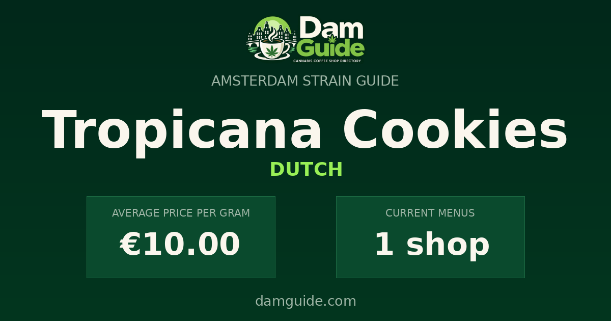 Tropicana Cookies: average price and number of shops