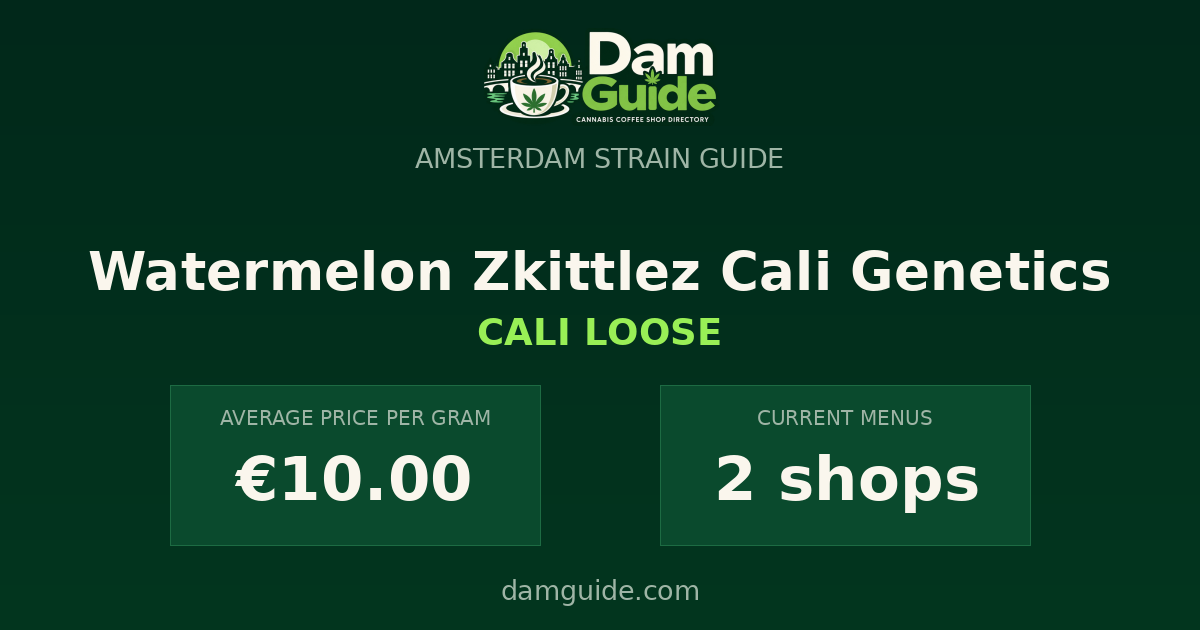 Watermelon Zkittlez Cali Genetics: average price and number of shops