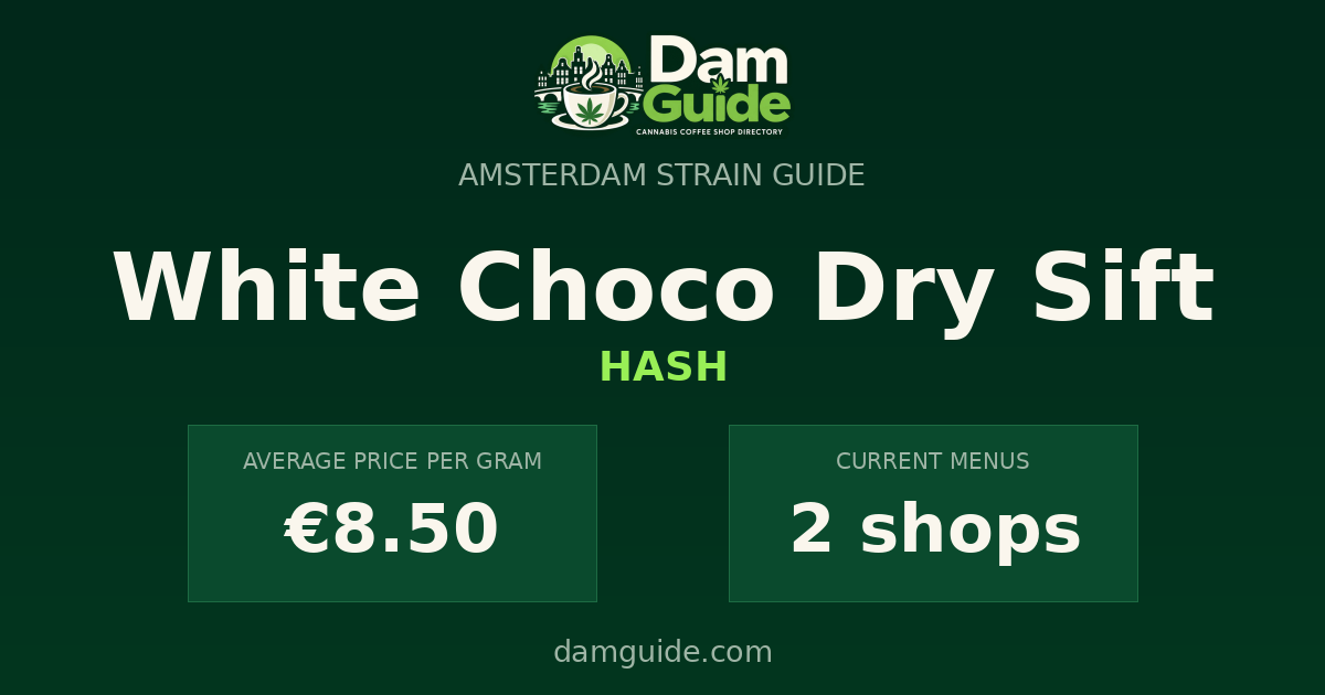 White Choco Dry Sift: average price and number of shops