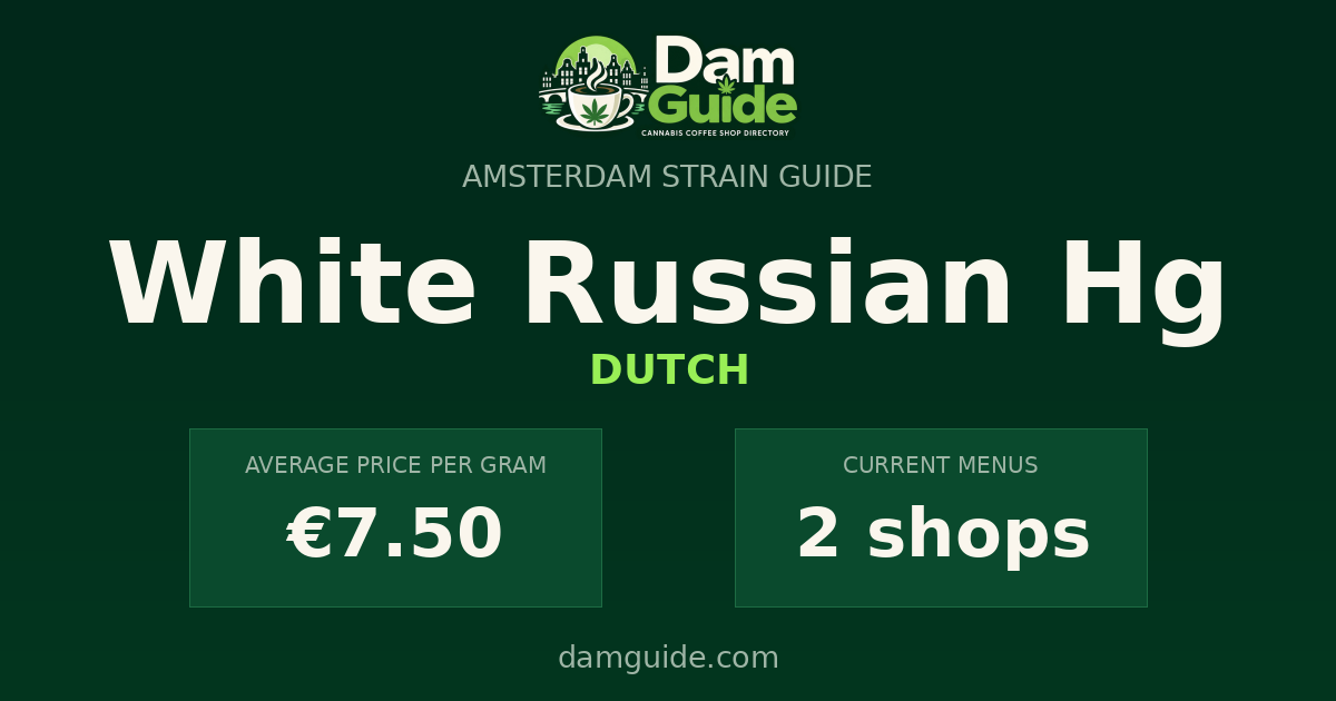 White Russian Hg: average price and number of shops