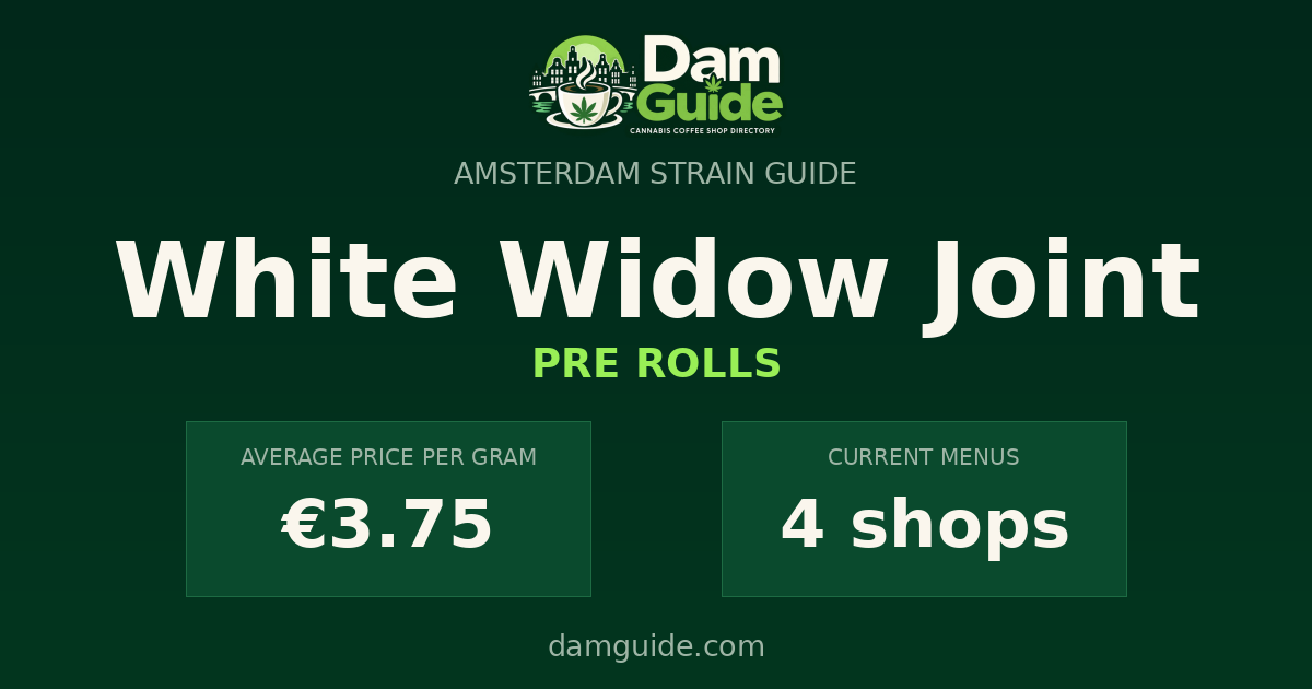 White Widow Joint: average price and number of shops
