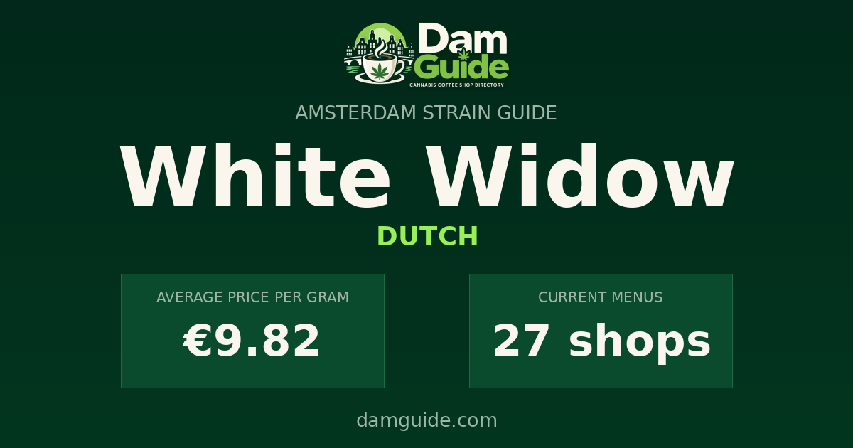 White Widow: average price and number of shops