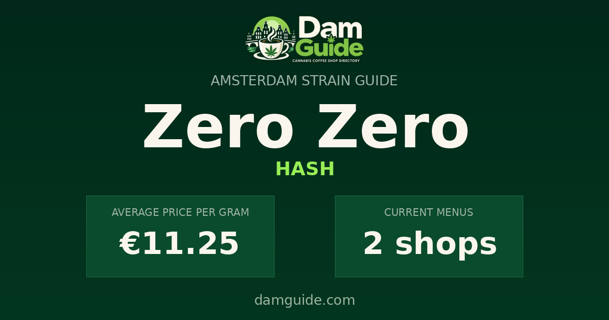 Zero Zero: average price and number of shops