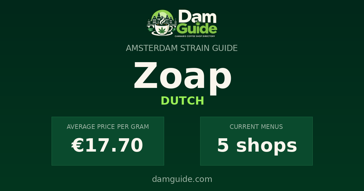 Zoap: average price and number of shops