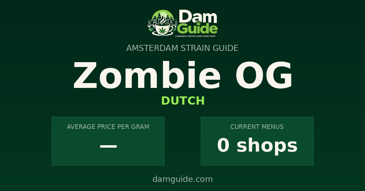 Zombie OG: average price and number of shops