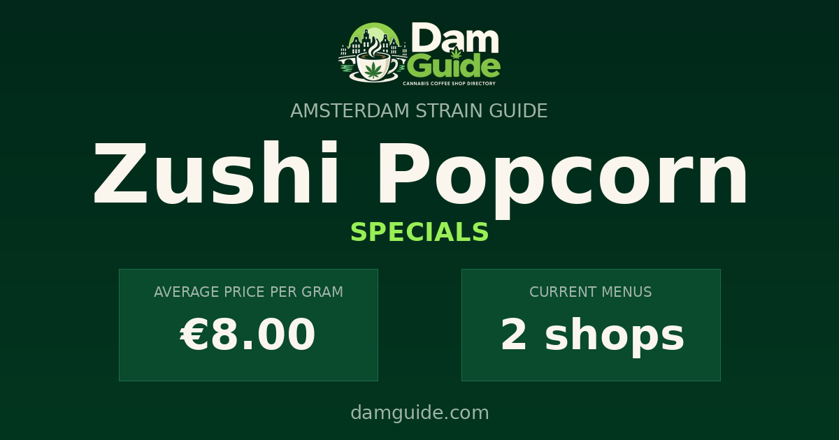 Zushi Popcorn: average price and number of shops