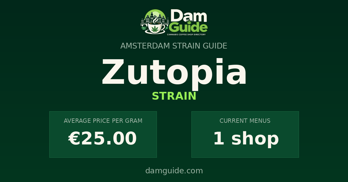 Zutopia: average price and number of shops